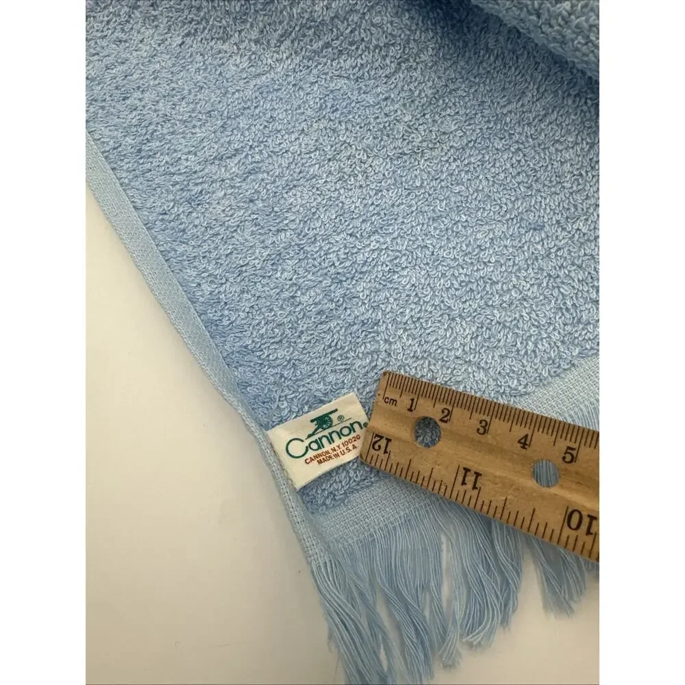 Set Of Vintage Cannon Blue Butterfly Towel Set. NWT